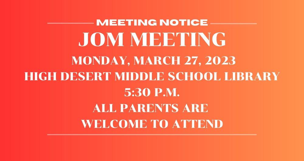 JOM Meeting