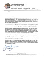 Letter From Superintendent