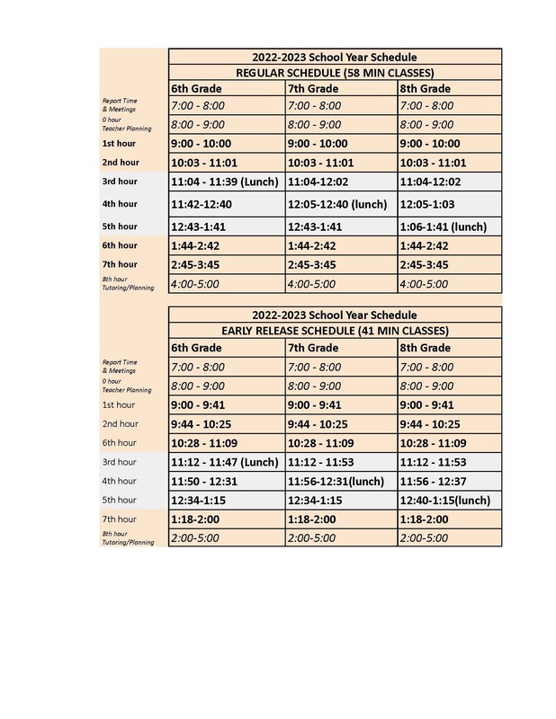 HDMS Bell Schedule