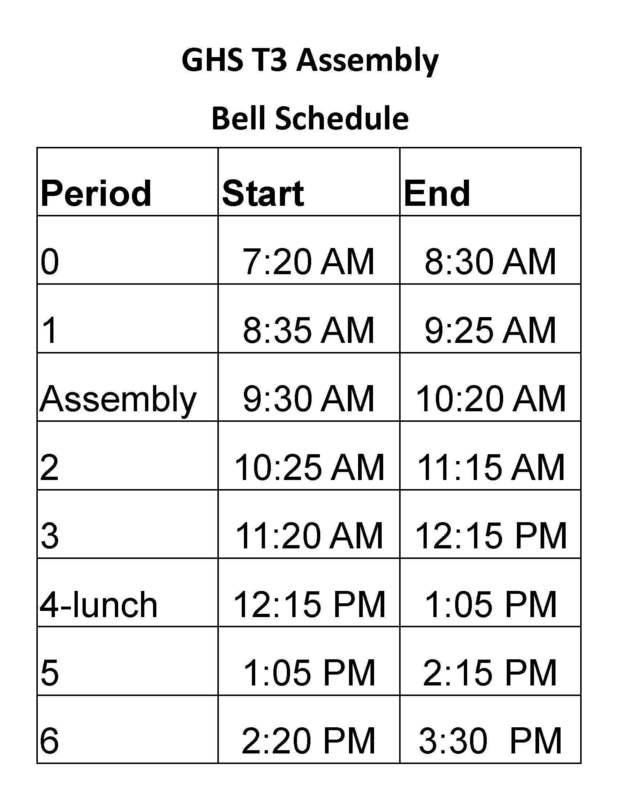 t3 bell schedule final
